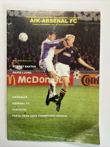 A.I.K. Stockholm v Arsenal; Champions League, 2nd November 1999 - Picture 1 of 3