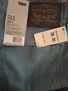 Levi's Herren 513 Slim Fit Jeans Freizeithose Linie 8 Blau 36W x 30L 808130067 - Bild 1 von 5