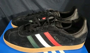 Adidas Gazelle Sneakers Nero Verde Scarlatto IF6868 Uomo Taglia 11 Nuove Con Difetti - Foto 1 di 11