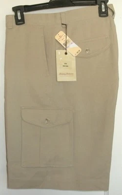 NUEVO CON ETIQUETAS Tommy Bahama Clásico Rodeo Cargo Pantalones Cortos Color Caqui Para Hombre Talla 32 100% Seda Foto 1 de 4