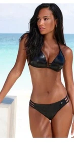 Jette Joop Triangel Bikini schwarz glänzend Gr. 42 C Neu ❤ - Bild 1 von 2
