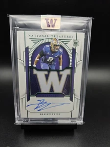 2024 National Treasures RPA Logo Patch Auto /5 Bralen Trice Washington Huskies - Bild 1 von 2