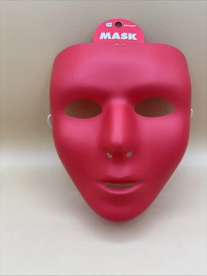 Máscara en blanco - Rojo - Plástico - Accesorio de disfraz - Talla única Foto 1 de 4