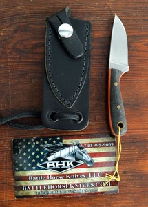 Custom Made H1 Mini Blade With Sheath by Battle Horse Knives NEW - Picture 1 of 10