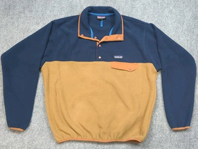 Vintage Patagonia Synchilla Mens Small Blue Snap T Fleece Pullover Sweater - Image 1 of 4