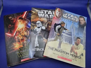 Vtg Star Wars Movie Books Set Episodes 1, 2 +7 Scholastic Paperback Used Good - Bild 1 von 11