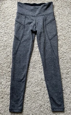 Strut This Gray Snakeskin Print Leggings with Pockets Womens Small ~MADE IN USA~ - Image 1 of 4
