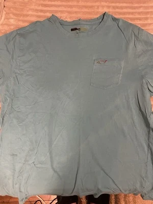 Greg Norman 男式蓝色口袋 T 恤 XL 码短袖圆领 — 第 1/2 张图片