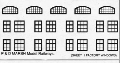P&D Marsh N Gauge N Scale B581 factory windows (63) ready to use