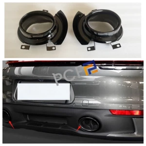 For Porsche 911 992 Black steel Rear Exhaust Muffler Tip Tail Pipe 2019-2024  - Picture 1 of 11