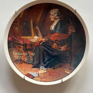 Plato Coleccionista Norman Rockwell Reflections 1979 Día de la Madre - Imagen 1 de 3