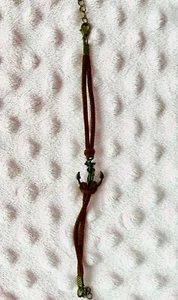 Cute Junior Girls Bracelet - Brown Sailor Anchor Charm - Picture 1 of 1