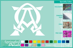 ALPHA & OMEGA Symbol #1 cut vinyl decal car truck window sticker for anything - Bild 1 von 2