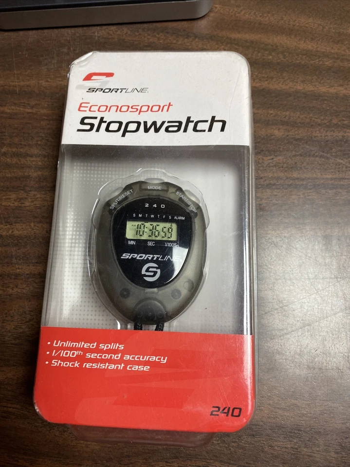 Sportline Wv2832bk Econosport Stopwatch 240 Yellow All Purpose Sports Timer
