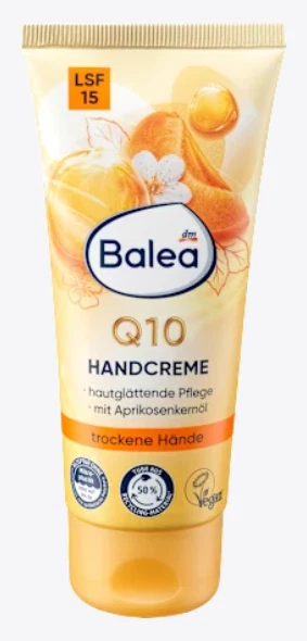 Crema de manos Q10 - albaricoque, 100 ml, vegana Foto 1 de 3