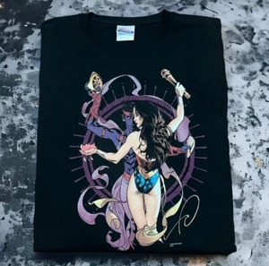 DC Comics Wonder Woman Graphitti T-shirt Men Large Black Comic 2010 - Picture 1 of 6