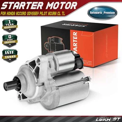 Motor de arranque para Honda Accord 95-07 Odyssey Pilot Acura CL TL 1.6KW CCW 12V 9T - Imagem 1 de 4
