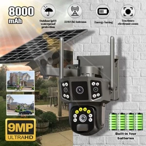 Solar Panel Wifi Security Camera Outdoor Wireless Battery CCTV Surveillance UK - Picture 1 of 18