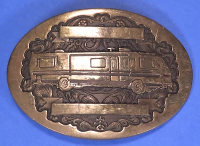 Hebilla de cinturón vintage Kays Gold Mine bronce macizo primera edición #70/1000 Foto 1 de 4