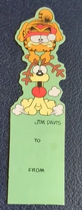 Christmas Garfield with Reindeer Odie 1978 Antioch Pub. Marcadores de regalo Jim Davis - Imagen 1 de 6
