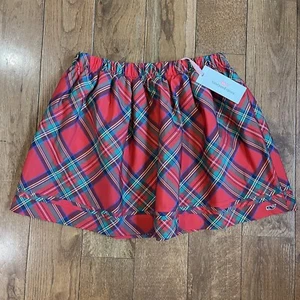 NWT Girls Vineyard Vines Jolly Plaid Party Skirt Lighthouse Red sz M (10-12) $65 - Picture 1 of 8