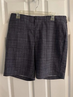 Shorts de golfe Grand Slam masculino 36 bolsos frontais planos xadrez chino - Imagem 1 de 4