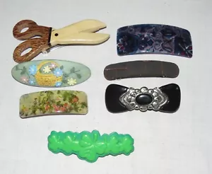 Pinzas para el cabello pasadores SIETE mixtos: tijeras, tréboles, más - Imagen 1 de 2