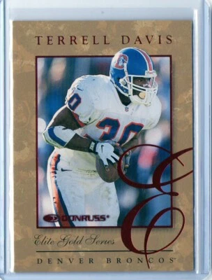 1997 Donruss Terrell Davis Gold Elite 1935/2000 Denver Broncos - Image 1 of 2