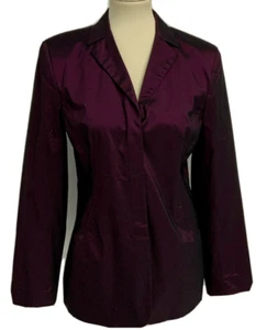 Max Studio women's evening Blazer metallic purple V neck lined Size 10 - Picture 1 of 5