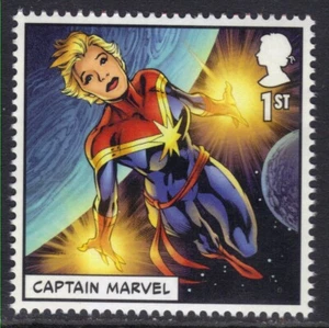 GB 2019 QE2 1st Marvel Comics ' Captain Marvel ' Umm SG 4183 ( F55 ) - Picture 1 of 1