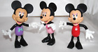 Lot of 3 Disney 2016 Minnie Mouse Movable Snap OnFigures  Pink Purple Red