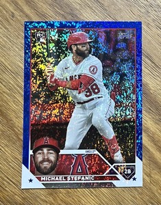2023 Topps Update Series Michael Stefanic RC Blue Foilboard 909/999 #US124