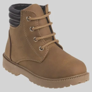 Rugged Bear Lace-Up Unisex Casual Boots, Tan, Size 2 - Picture 1 of 6