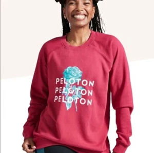 NWT Peloton Women Oversized Crewneck Long Sleeve Logo Casual Sweatshirt Med - Picture 1 of 4