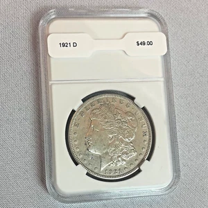 1921 D Morgan Silver Dollar Slabbed $1 Coin - Picture 1 of 3