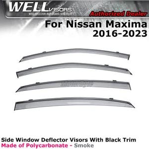 WELLvisors For Nissan Maxima 16-24 Side Clip on Window Visors Black - Bild 1 von 12