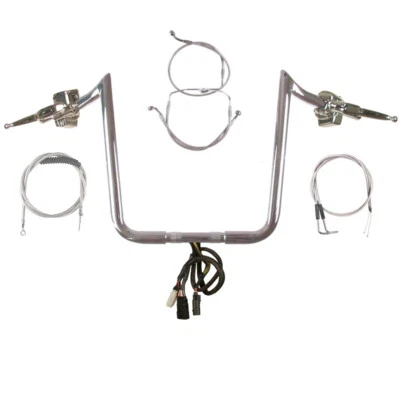1 1/4" Chrome 16" PrimeApe Handlebar Kit 1998-2006 Harley Road Glide w/Cruise - Изображение 1 из 4