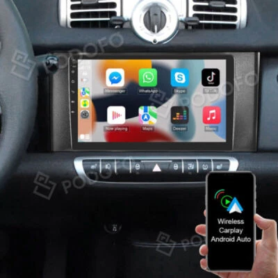 Apple Carplay Android 15 Autoradio Für Smart Fortwo 451 2005-2010 GPS Navi WIFI - Bild 1 von 4