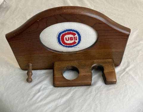 Vintage 1991 Chicago Cubs Ball Bat And Cap Display. Cubbies World Series Champs Cover