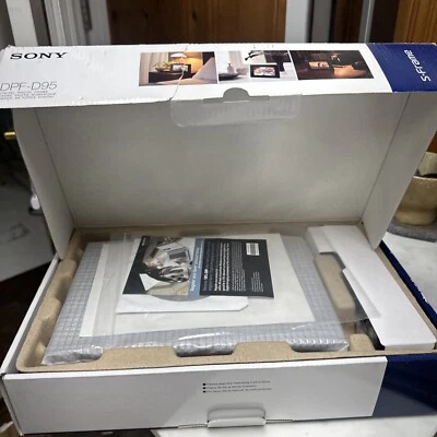 Sony S-Frame Model# DPF-D95 Digital Photo Frame 9" Black Remote Brand New - Image 1 of 4