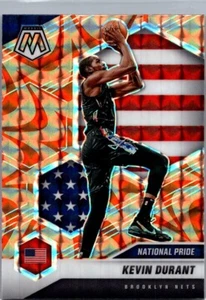 2020-21 Panini Mosaic Orange Reactive Prizm National Pride 248 Kevin Durant Suns - Picture 1 of 2