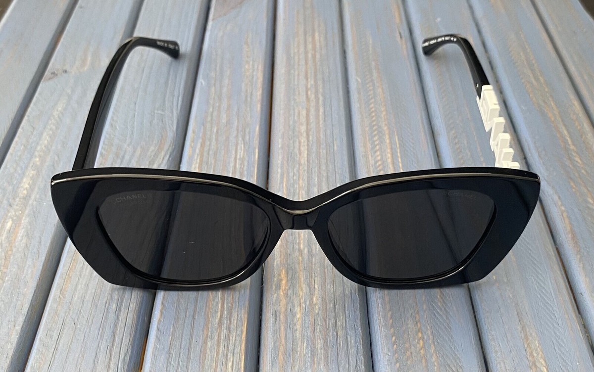 CHANEL Women's Black Cat Eye Sunglasses for sale | eBay