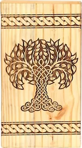 Rosewood Urns Hand Carved Tree Of Life Funeral Cremation Adult Ashes Urns Beige - Picture 1 of 5