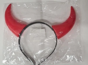 Halloween Red Horns Headband Devil Horn Horny Fancy Dress Spooky Fun hair Unisex - Picture 1 of 24