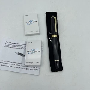 Jinhao X450 Fountain Pen Black Medium Nib Gold Trim Fountain Pen W/ Inks - Picture 1 of 7