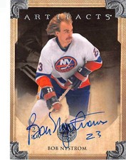 Bob Nystrom autographed hockey card (Islanders) 2013 Upper Deck Artifacts #8