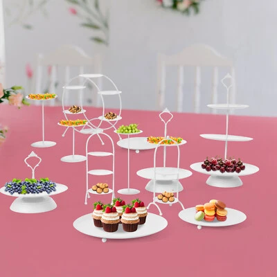 12Pcs Cake Stands, Round Dessert Display, Fruits Snack Holder Party Events Decor - Image 1 of 4