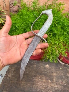 Cuchillo daga forjado a mano hoja de hierro mango figura caballo antiguo espada Khanjar - Imagen 1 de 9