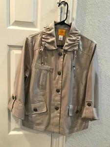Ruby Rd Lightweight Rayon/Poly Jacket- Size 8-Silvery Beige - Picture 1 of 7