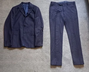 Jean Biani Paris Men's Navy Pinstripe Pure Wool 2-Piece Suit "Sergio" [UK 40/38] - Picture 1 of 13